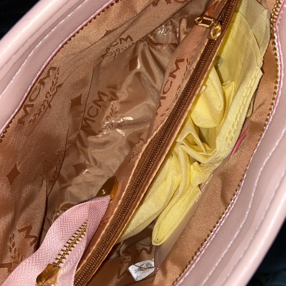 MCM Light Pink Satchel with Gold Accents - Picture 2 of 5